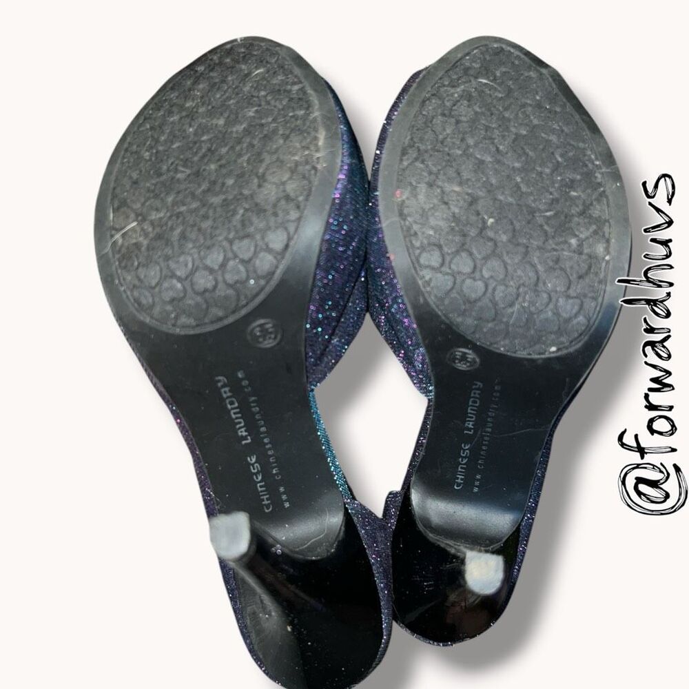 Chinese Laundry Iridescent D’Orsay Peep Toe Heels 6.5 - Picture 5 of 9
